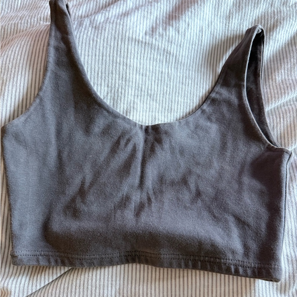 brandy melville grey cropped tank